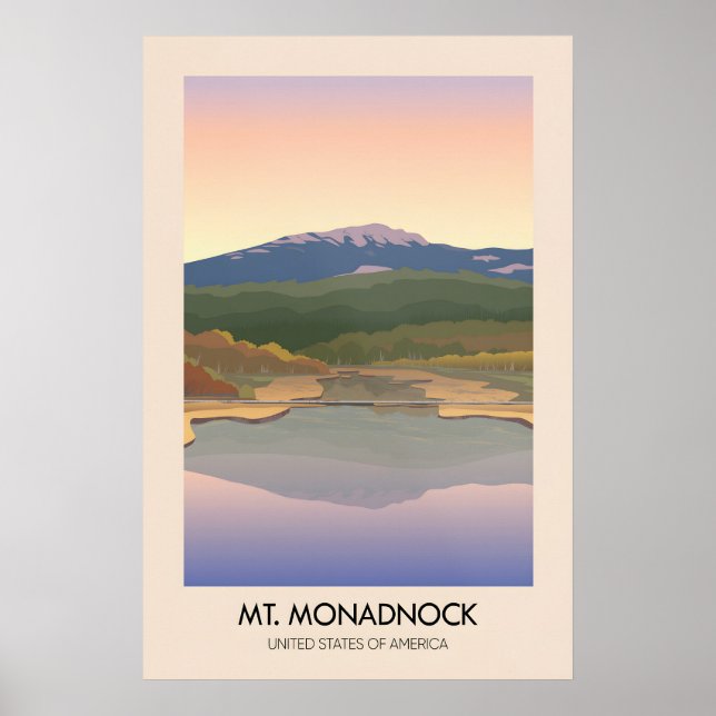 Poster Cartaz de Viagens Mt Monadnock EUA (Frente)