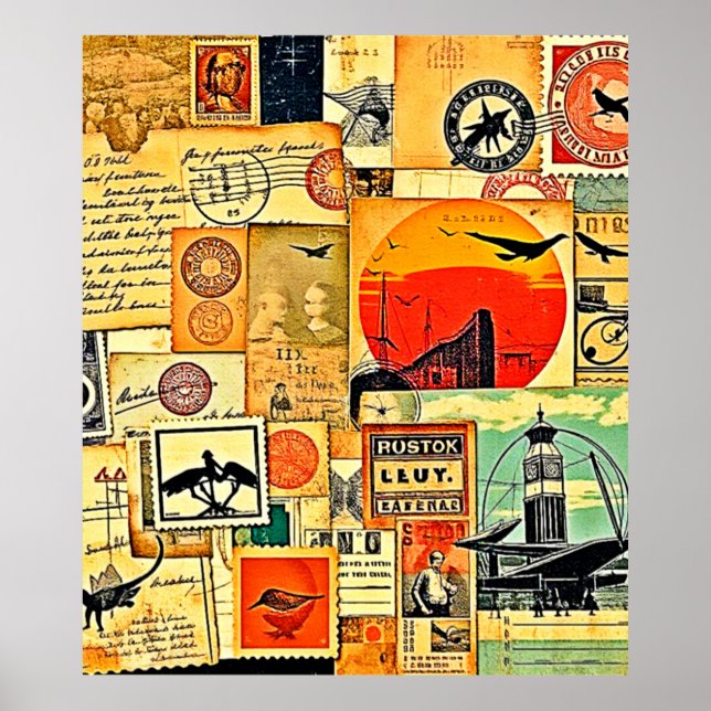 Poster Cartaz de viagens vintage (Frente)