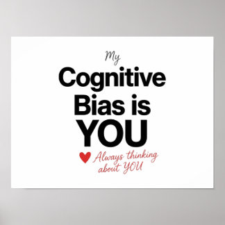 Poster Cartaz de Viés Cognitivo Presente para Estudantes
