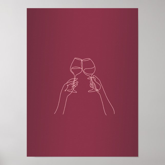 Poster Cartaz de Vinho Cheers (Frente)