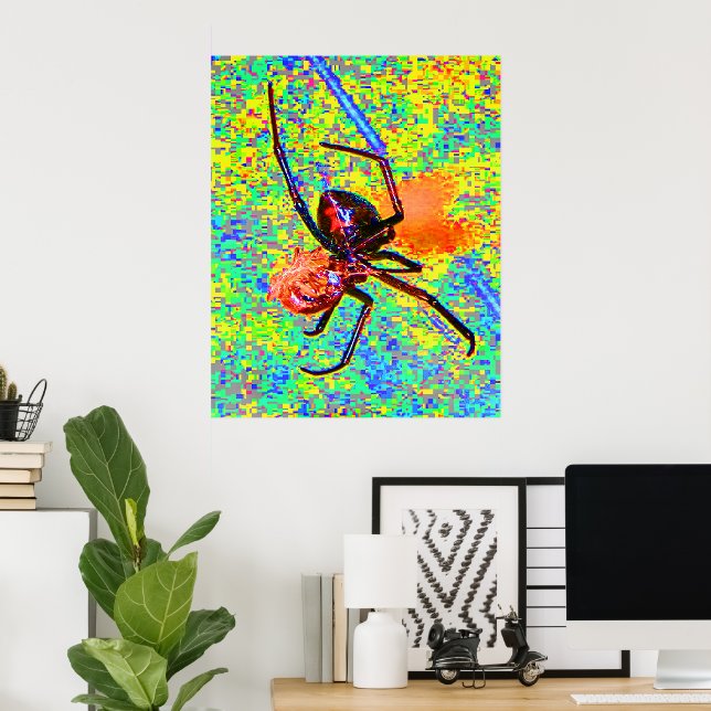 Poster Cartaz de Viúva Negra Aranha Comendo (Escritório em casa)