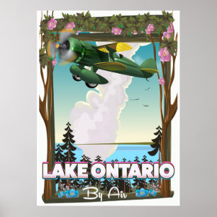 Pôster cartaz de voo norte americano do Lago Ontário