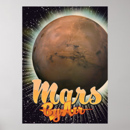 Pôster Cartaz de voo Vintage Mars By Air