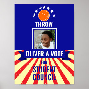 Poster cartaz de votação com tema esportivo de lance livr