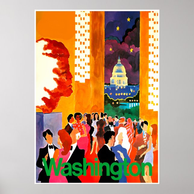 Poster Cartaz de Washington DC (Frente)