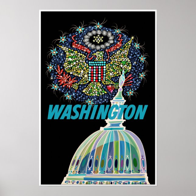 Poster Cartaz de Washington DC (Frente)