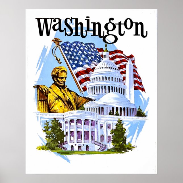 Poster cartaz de Washington DC (Frente)