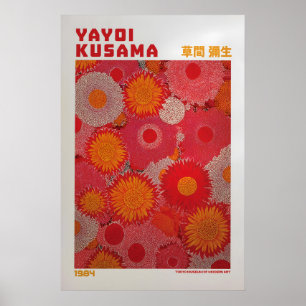 Poster Cartaz de Yayoi Kusama - Floral Inspirado em Yayoi