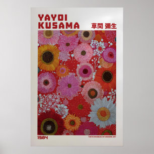 Poster Cartaz de Yayoi Kusama - Floral Inspirado em Yayoi