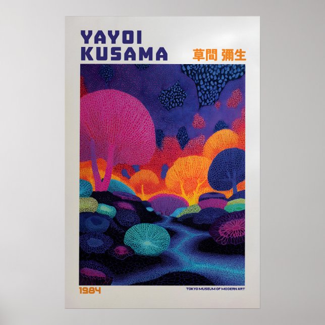 Poster Cartaz de Yayoi Kusama - Inspirado em Yayoi Kusama (Frente)