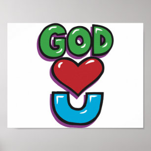 Pôster Cartaz Deus Te Ama
