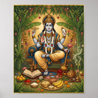 Poster Cartaz Devocional do Senhor Satyanarayana