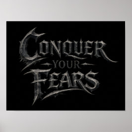 Poster Cartaz Digital Imprimível 'Conquiste Seus Medos'