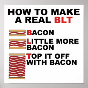 Poster Cartaz Divertido de BLT Real