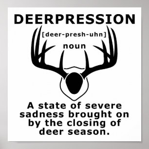 Poster Cartaz Divertido de Caça à Depressão
