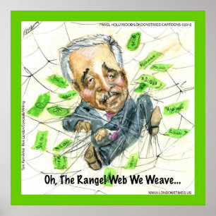 Pôster Cartaz Divertido de Charlie Rangel "Rangel Teia Qu