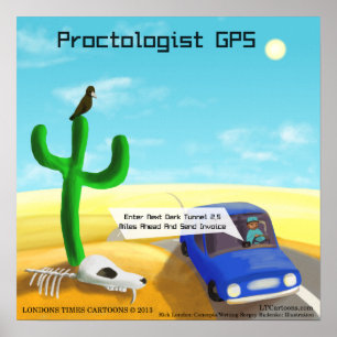 Pôster Cartaz Divertido de GPS de Proctologia