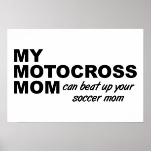 Poster Cartaz Divertido de Mãe de Motocross