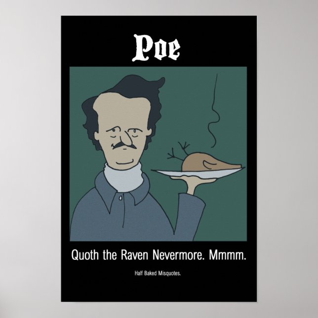 Pôster Cartaz Divertido do Edgar Allan Poe (Frente)