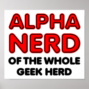 Pôster Cartaz Divertido do Nerd Alfa