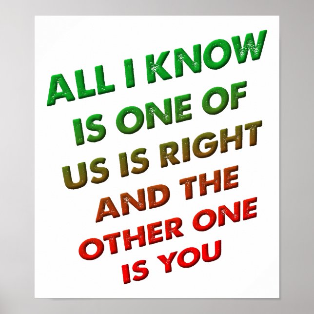 Poster Cartaz Divertido e Você Certo (Frente)