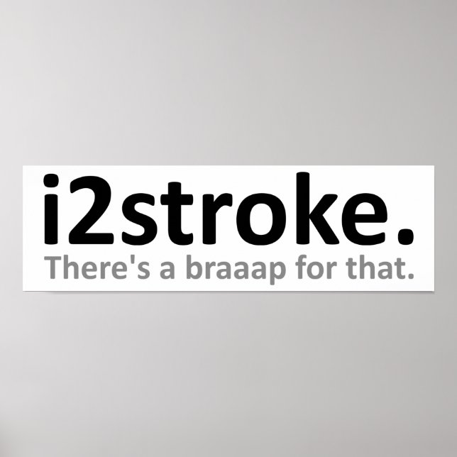 Pôster Cartaz Divertido i2stroke (Frente)