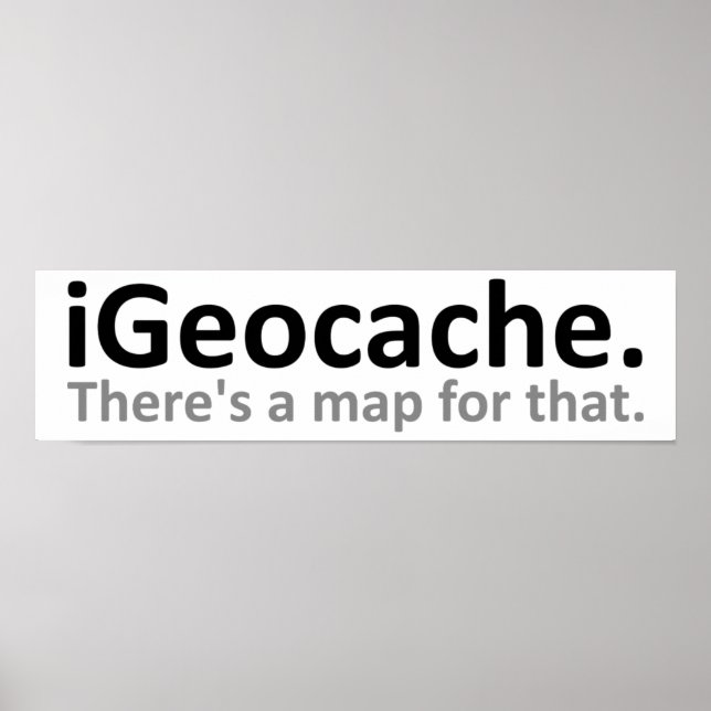 Pôster Cartaz Divertido iGeocache (Frente)