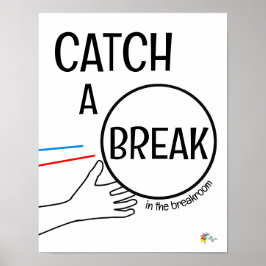Poster Cartaz Divertido para Sala de Descanso do Escritór