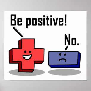 Poster Cartaz Divertido Seja Positivo