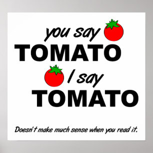 Pôster Cartaz Divertido Tomate Tomate