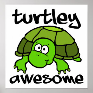 Poster Cartaz Divertido Turtlemente Incrível