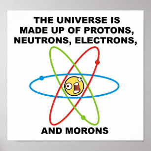 Poster Cartaz Divertido Universo Idiotas