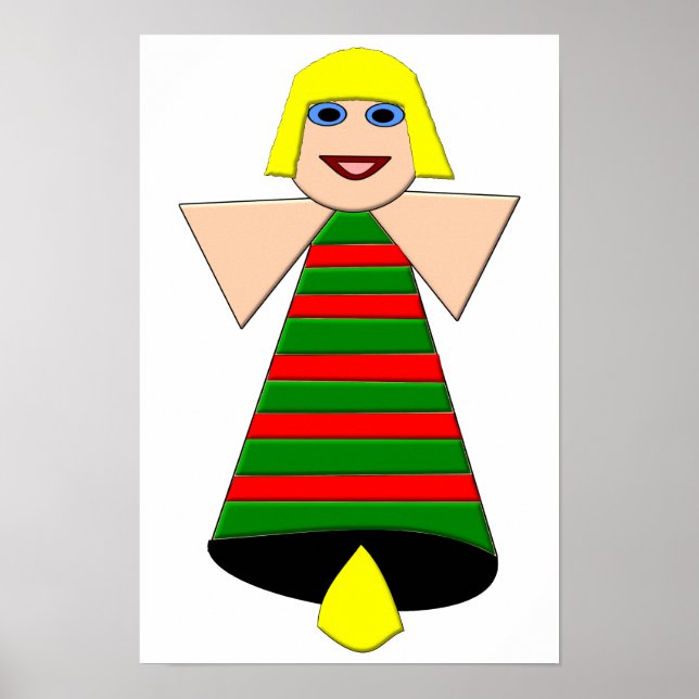 Pôster Cartaz do Anjo Sino de Natal (Frente)