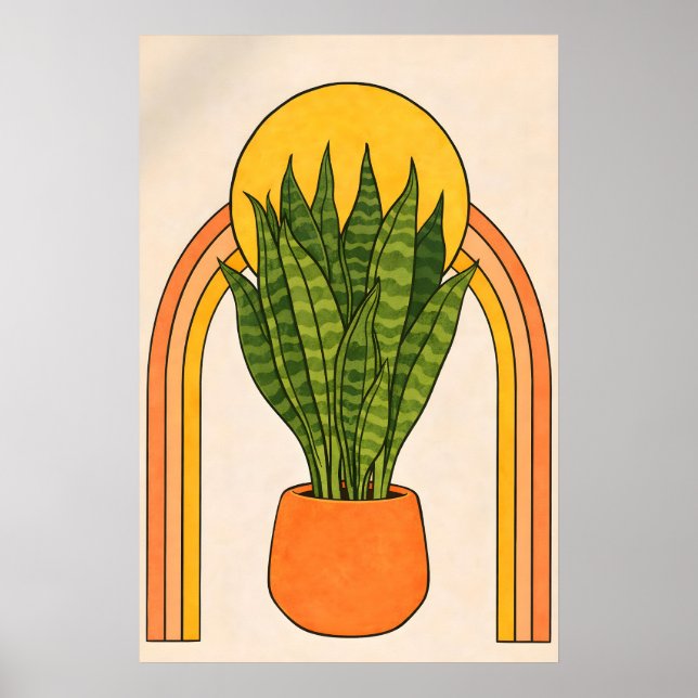 Poster Cartaz do Arco-íris da Planta Cobra, Parede Botâni (Frente)