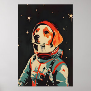 Poster Cartaz do Astronauta Brittany Spaniel, Brittany Re