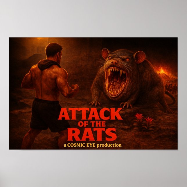 Poster Cartaz do Ataque dos Ratos (Frente)