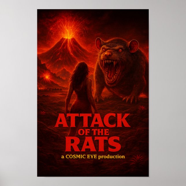Poster Cartaz do Ataque dos Ratos (Frente)