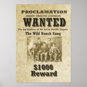 Pôster Cartaz do BANDO WILD BUNCH - Tamanhos Personalizad