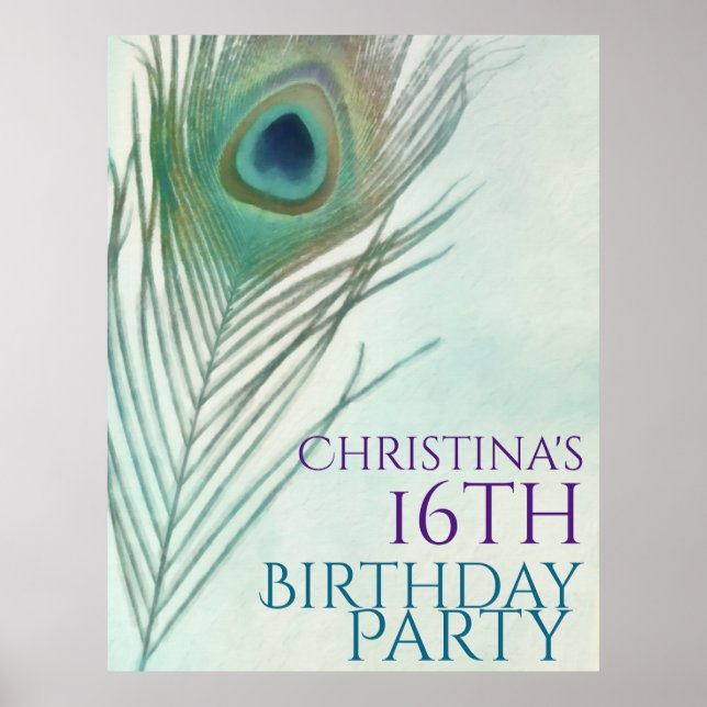 Pôster Cartaz do Banner de Aquarela Boho Chic de Pena de  (Frente)