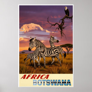 Poster Cartaz do Botsuana, África