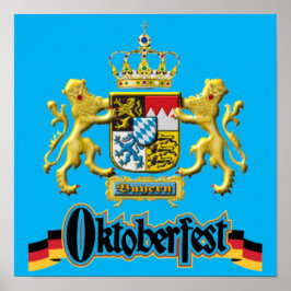 Poster Cartaz do Brasão Bávaro do Oktoberfest
