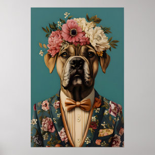 Poster Cartaz do Bullmastiff de Terno, Retrato do Bullmas