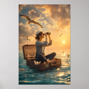 Poster Cartaz do Buscador Iluminado pelo Sol no Mar dos S