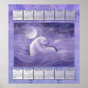 Poster Cartaz do Calendário Anual do Urso Polar 2012