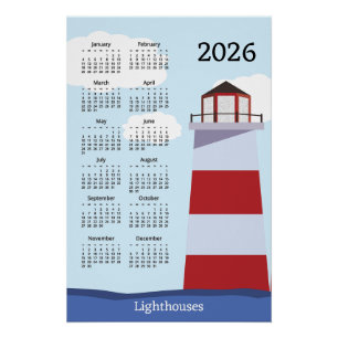 Pôster Cartaz do Calendário da Casa de Luz 2026