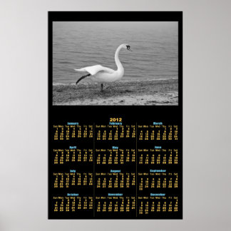 Pôster Cartaz do calendário de 2012 do cisne dançante