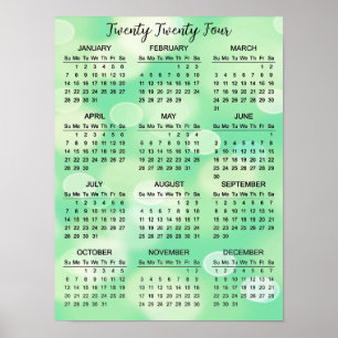 Poster Cartaz do Calendário de 2024 com Design Abstrato d