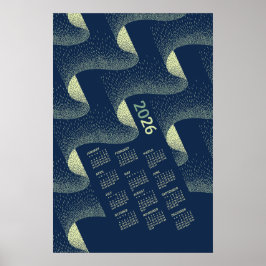 Poster Cartaz do Calendário de 2026 Aurora Boreal