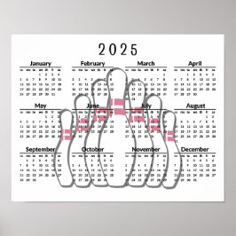 Poster Cartaz do Calendário de Design de Boliche 2025