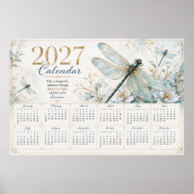 Cartaz do Calendário de Parede do Libélula de 2027